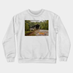 Middle Road Covered Bridge Ashtabula County Ohio Crewneck Sweatshirt